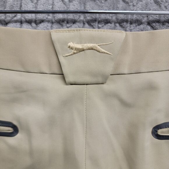Slazenger Golf Shorts Mens Size 36 Flat Front Polyester Stretch Khaki Tan Active - Picture 9 of 11